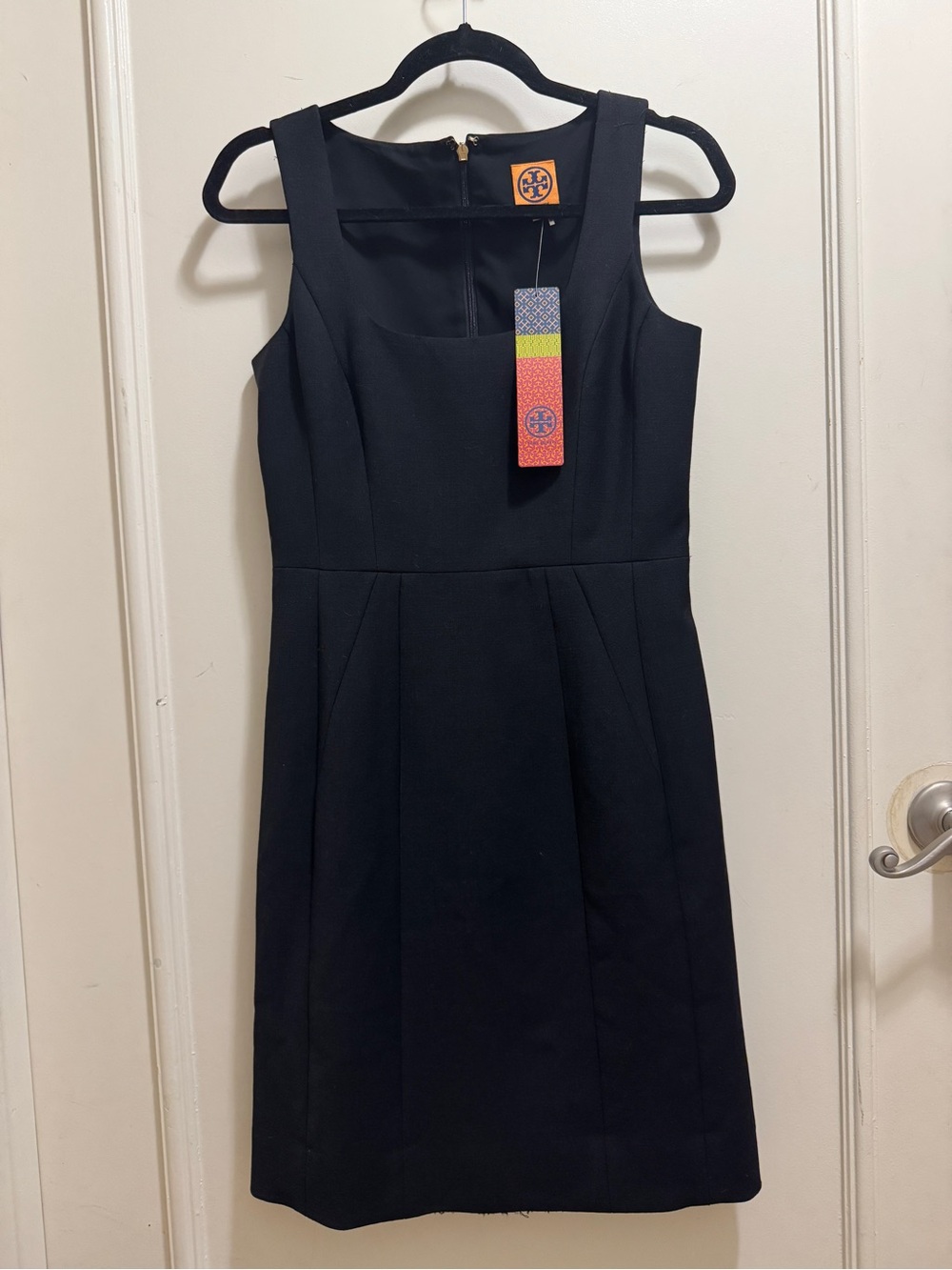 NWT Tory Burch Black Sleeveless Scoop Neck Dress
